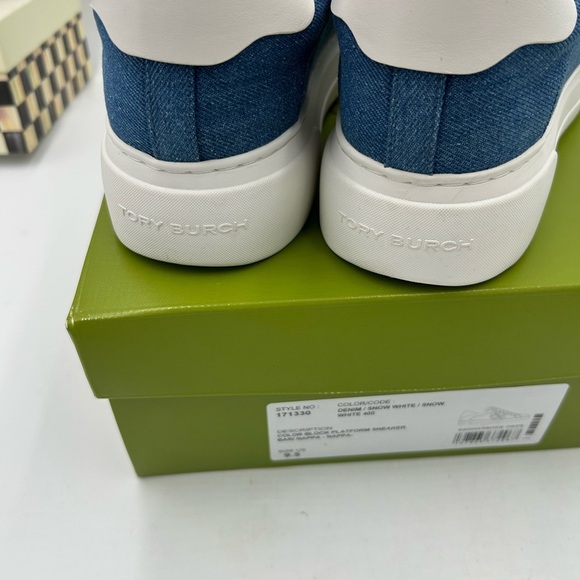 Women's Tory  Burch denim platform sneakers size 9.5 US - Picture 7 of 10